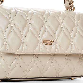 Kabelka přes rameno Guess Maxine Flap Crossbody, bílá 4