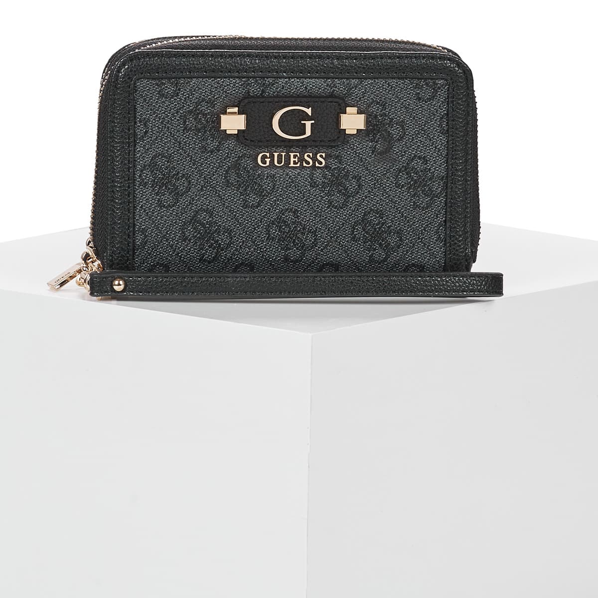 Peněženka Guess Lindsey SLG MED Double ZIP, černá