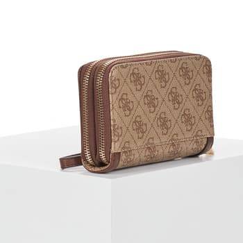Peněženka Guess Lindsey SLG MED Double ZIP, hnědá 2