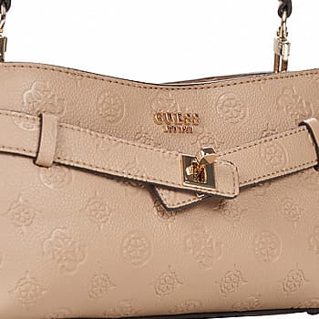 Kabelka přes rameno Guess Ella Logo Girlfriend Crossbody, béžová 4
