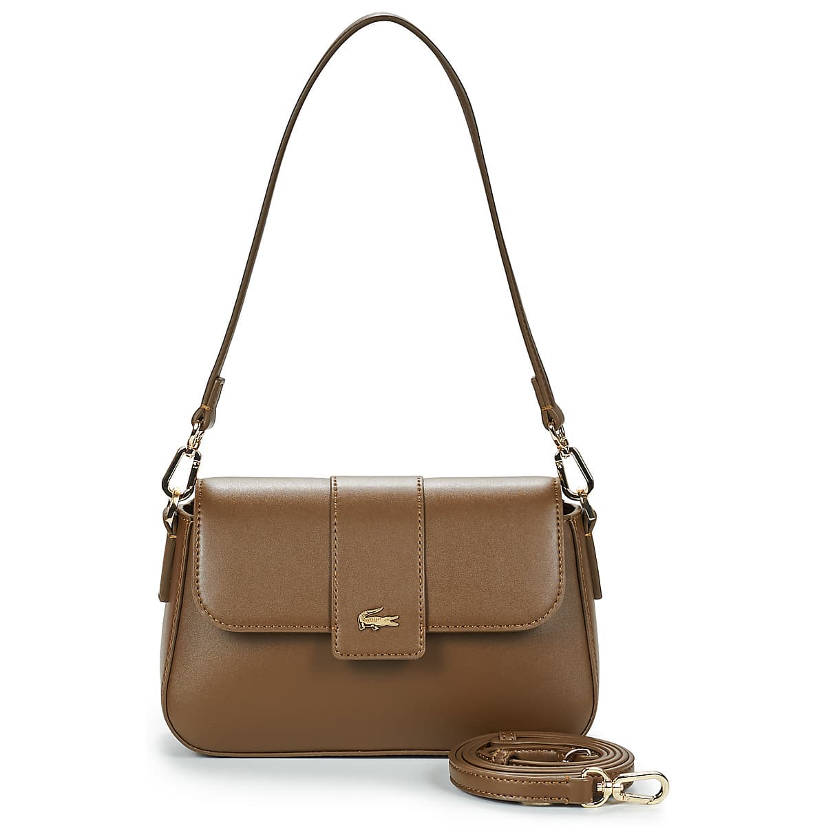 Kabelka přes rameno Lacoste Petit sac bandoulière à rabat Lacoste Casual, béžová