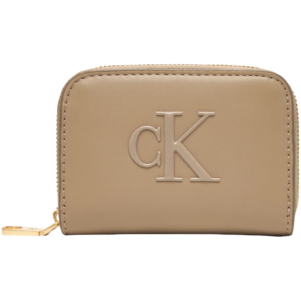 Peněženka Calvin Klein Jeans Bold CK Medium ZIP Around LV04F1154G, béžová