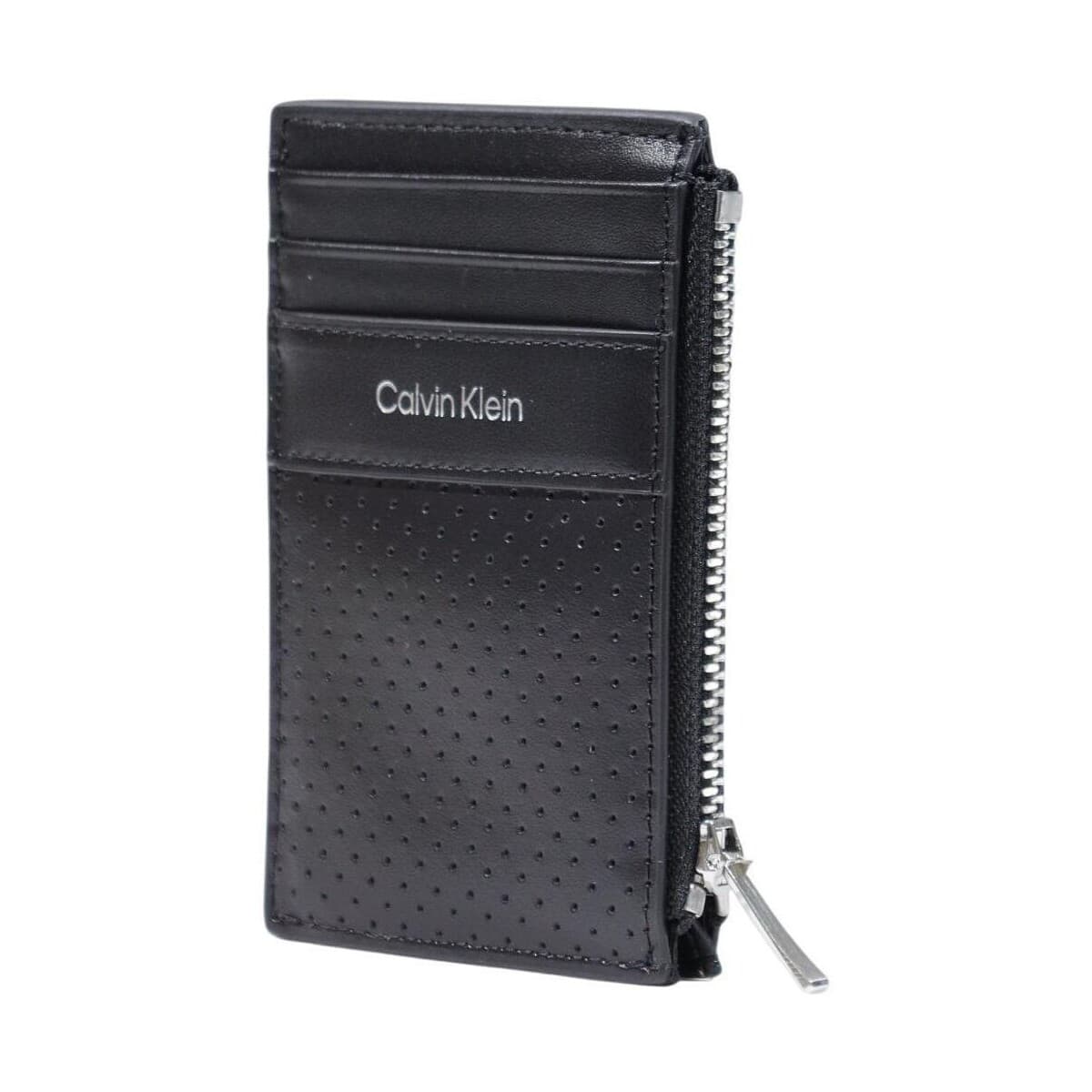 Pánská peněženka Calvin Klein Jeans Perforated N/S ZIP Cardholder LV04D1213G