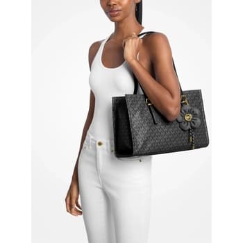 Kabelka MICHAEL Michael Kors 30t6a6zt8c Md Ew Tz Tote W Charm, černá 4