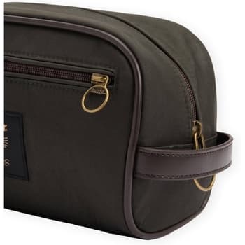 Pánská toaletní taška Barbour Bolsa Wax Washbag - Olive 4