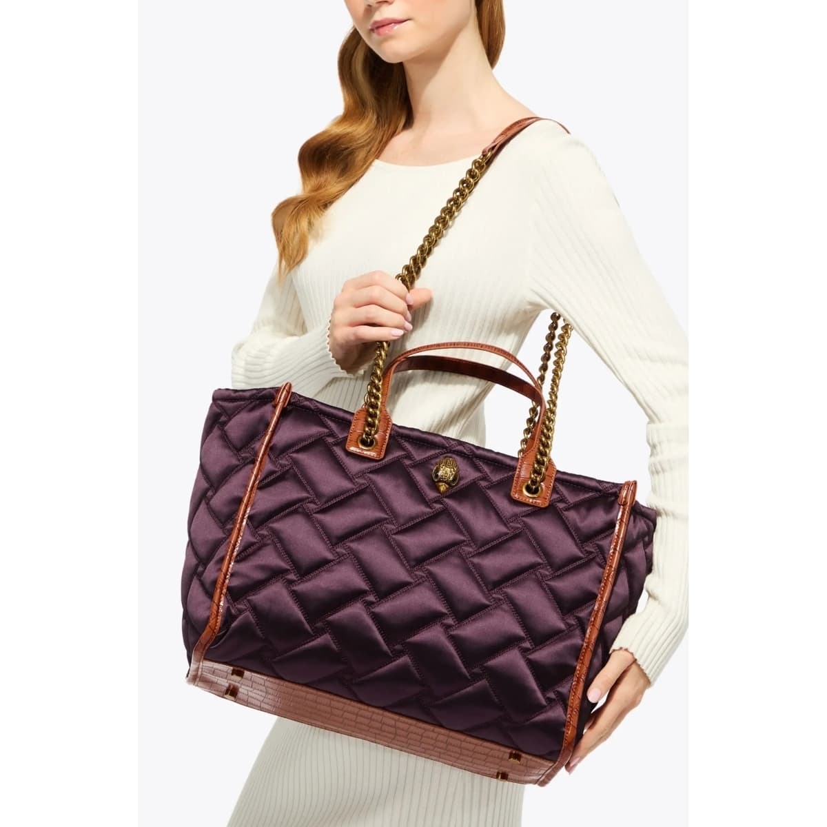 Kabelka Kurt Geiger London Hoxton Shopper, vínová