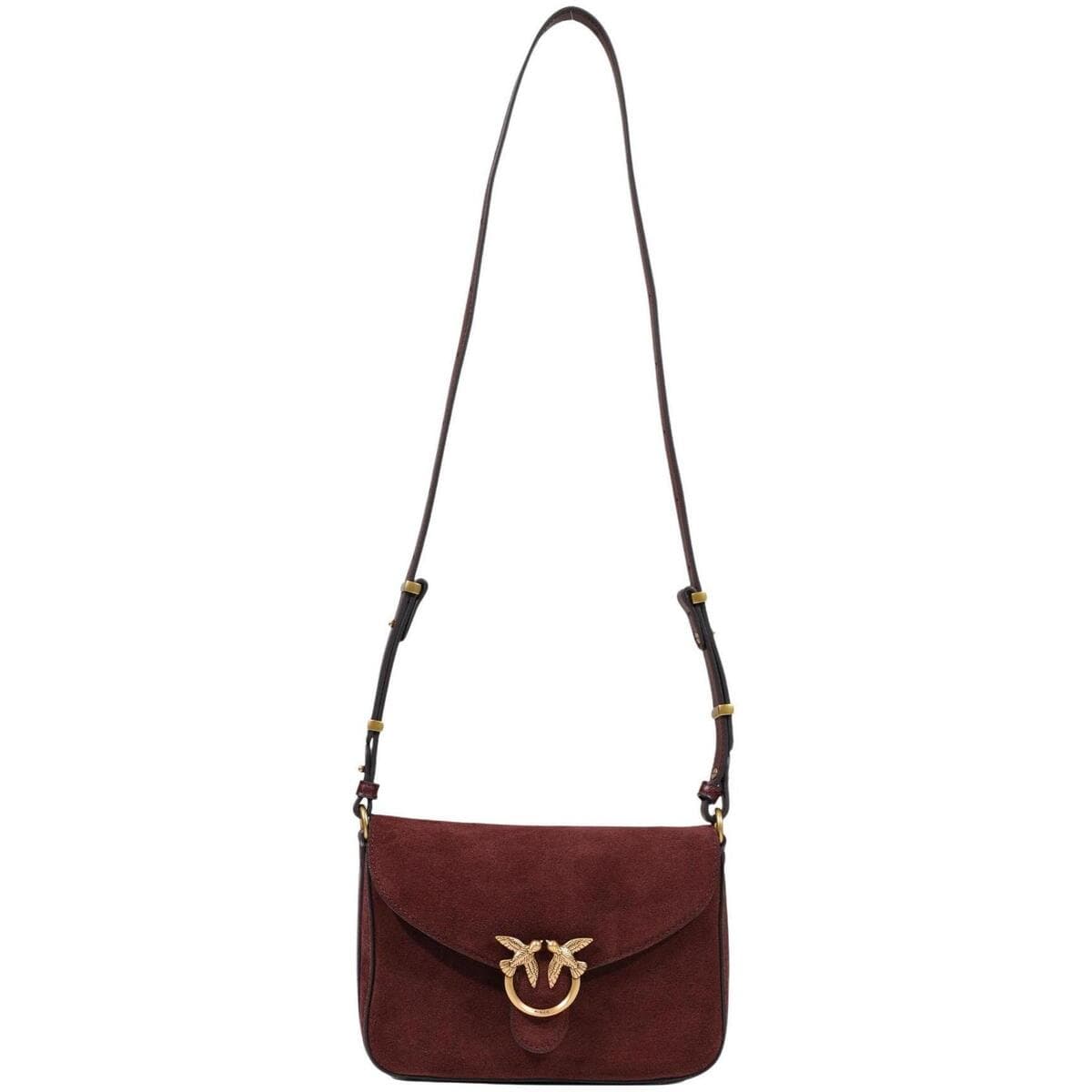 Kabelka přes rameno Pinko Love Satchel Mini Suede 107656 A0F6, hnědá