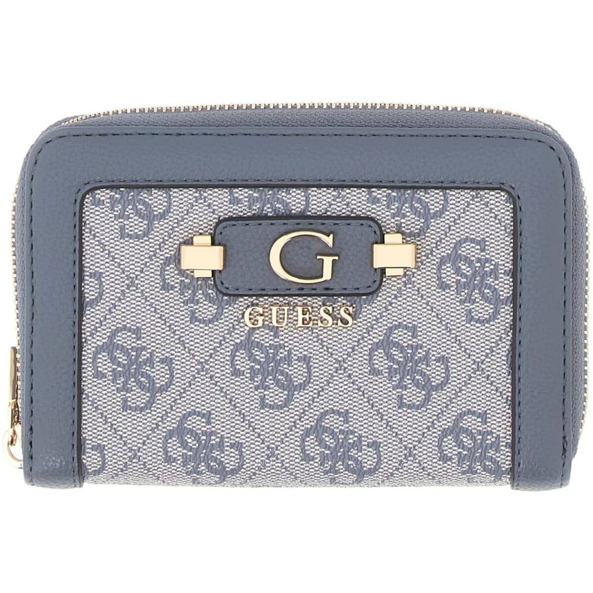 Peněženka Guess Lindsey Slg Medium Zip Around, modrá