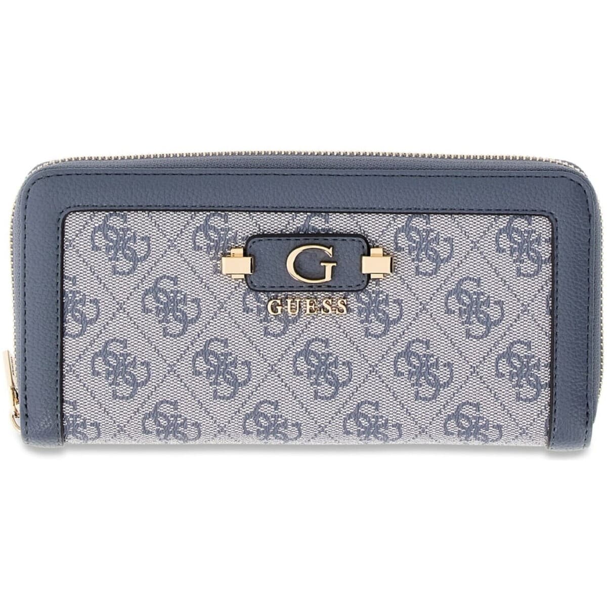 Peněženka Guess Lindsey Slg Large Zip Around, modrá