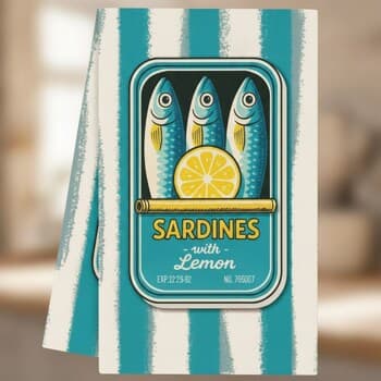 Kabelka přes rameno Signes Grimalt Sada 4 Utěrek Retro Sardinky Barevné 2