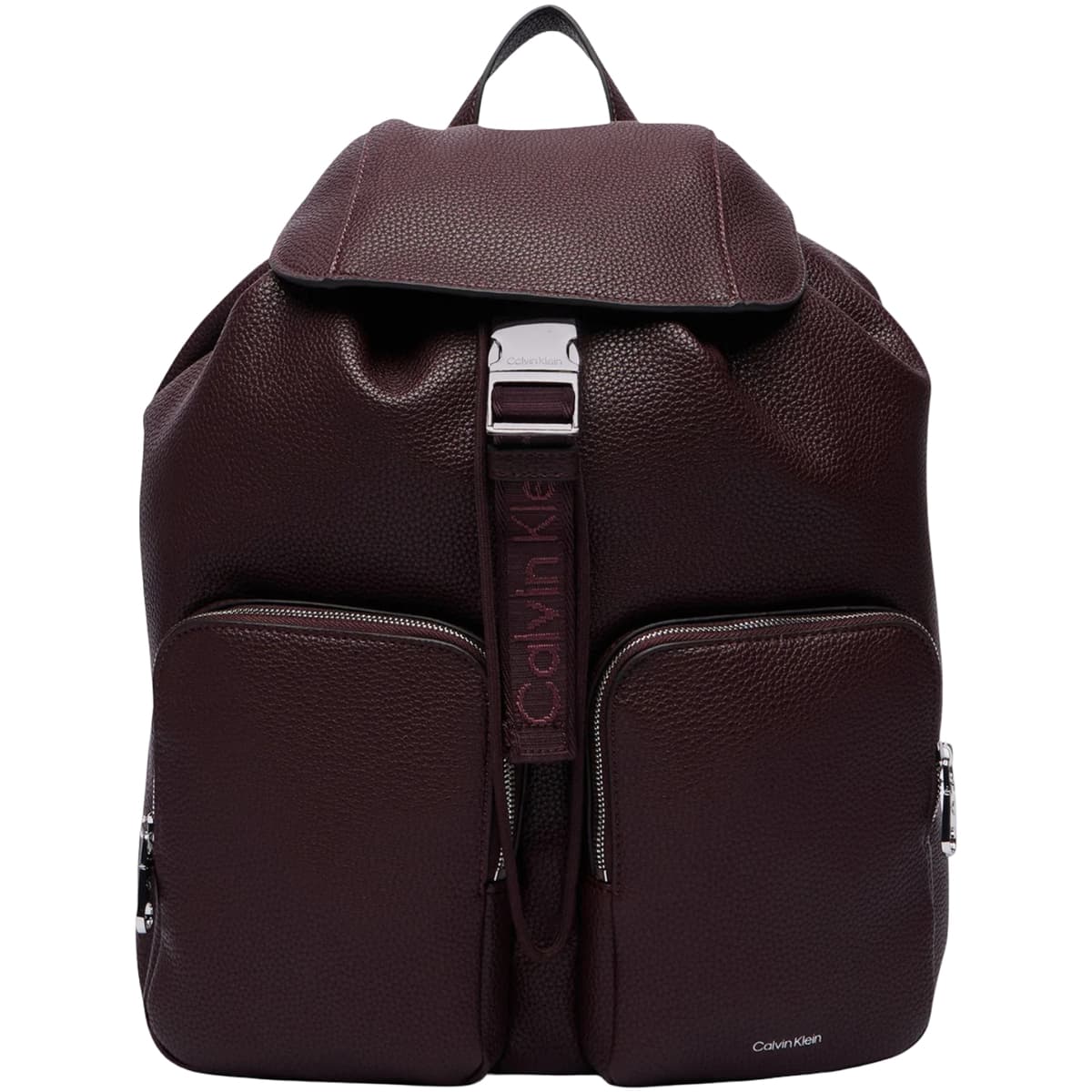 Batoh Calvin Klein Jeans Webbing Strap Flap B?Ackpack LV04F3645G, hnědá