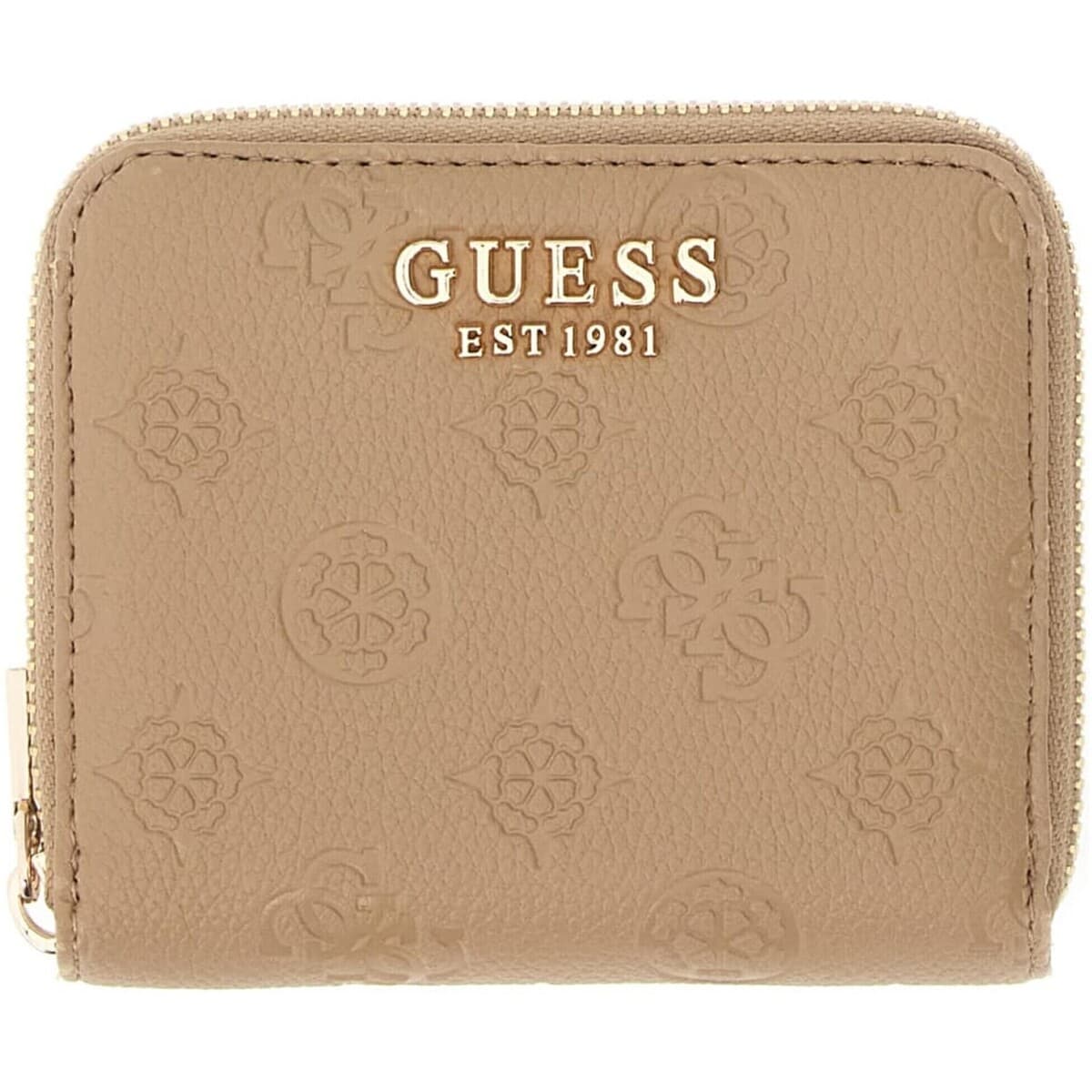 Peněženka Guess Ella Logo Slg Small Zip Around, béžová
