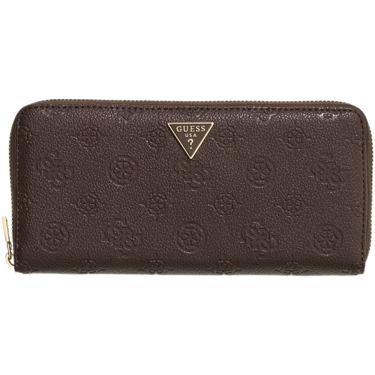 Peněženka Guess Blake Slg Large Zip Around, hnědá