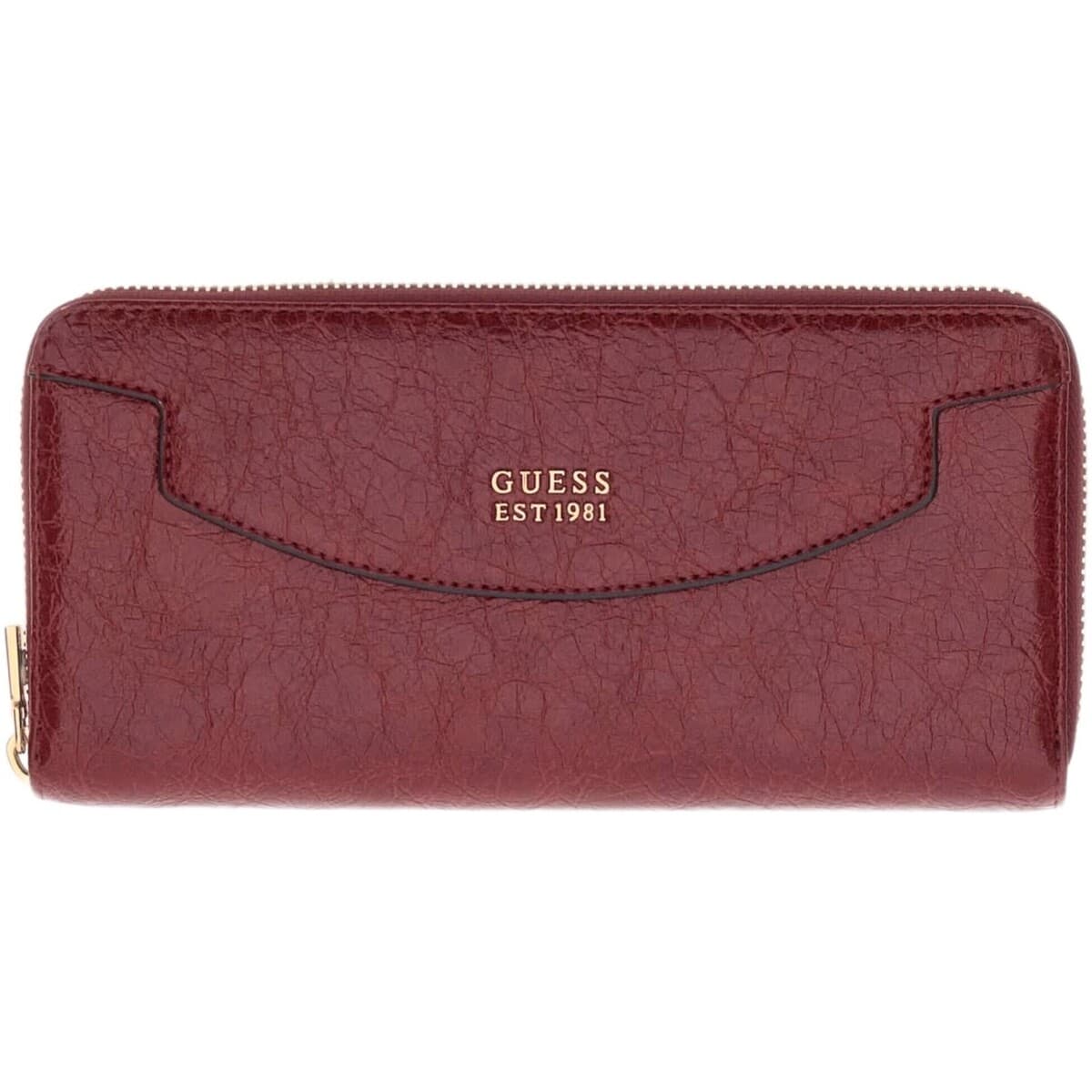Peněženka Guess Antonia Slg Large Zip Around, vínová