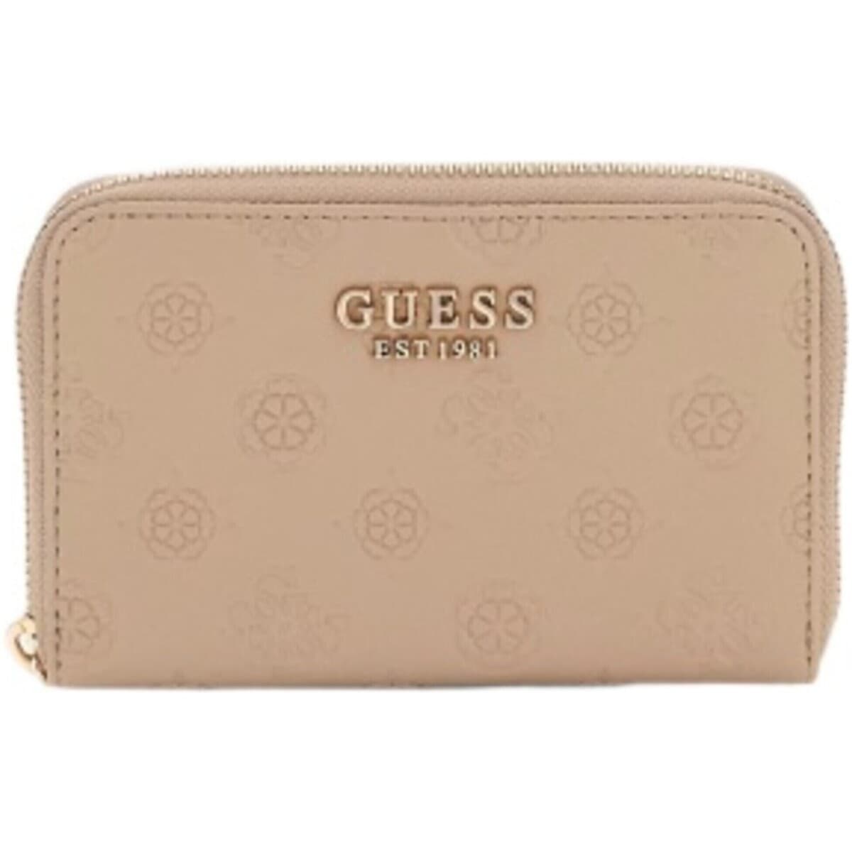 Peněženka Guess Ella Logo Slg Med Zip Around, béžová
