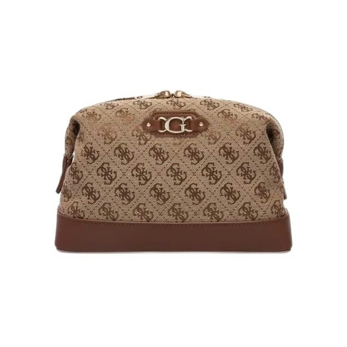Kosmetická taška Guess Pw7584 P6461 Samantha Beauty Top Zi, hnědá
