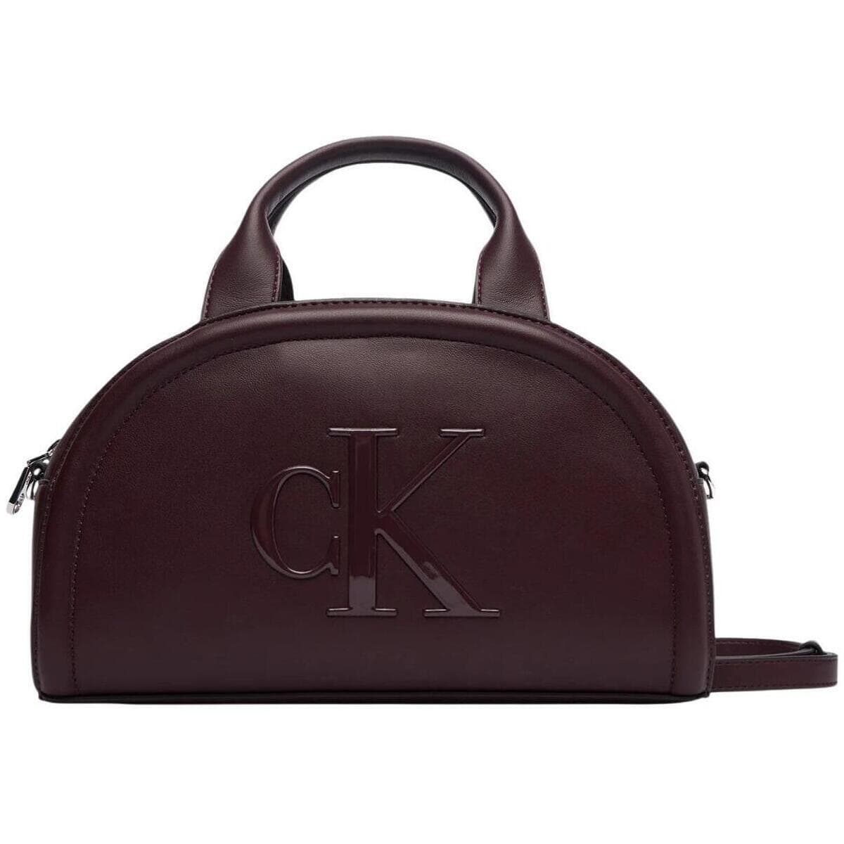 Kabelka přes rameno Calvin Klein Jeans Bold CK Dome Crossbody LV04F3895G, hnědá