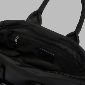Kabelka Blauer Polyester Nylon Tote Bag Padded, černá 2