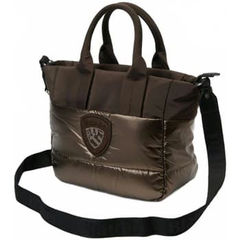 Kabelka Blauer Polyester Nylon Tote Bag Padded, hnědá 4
