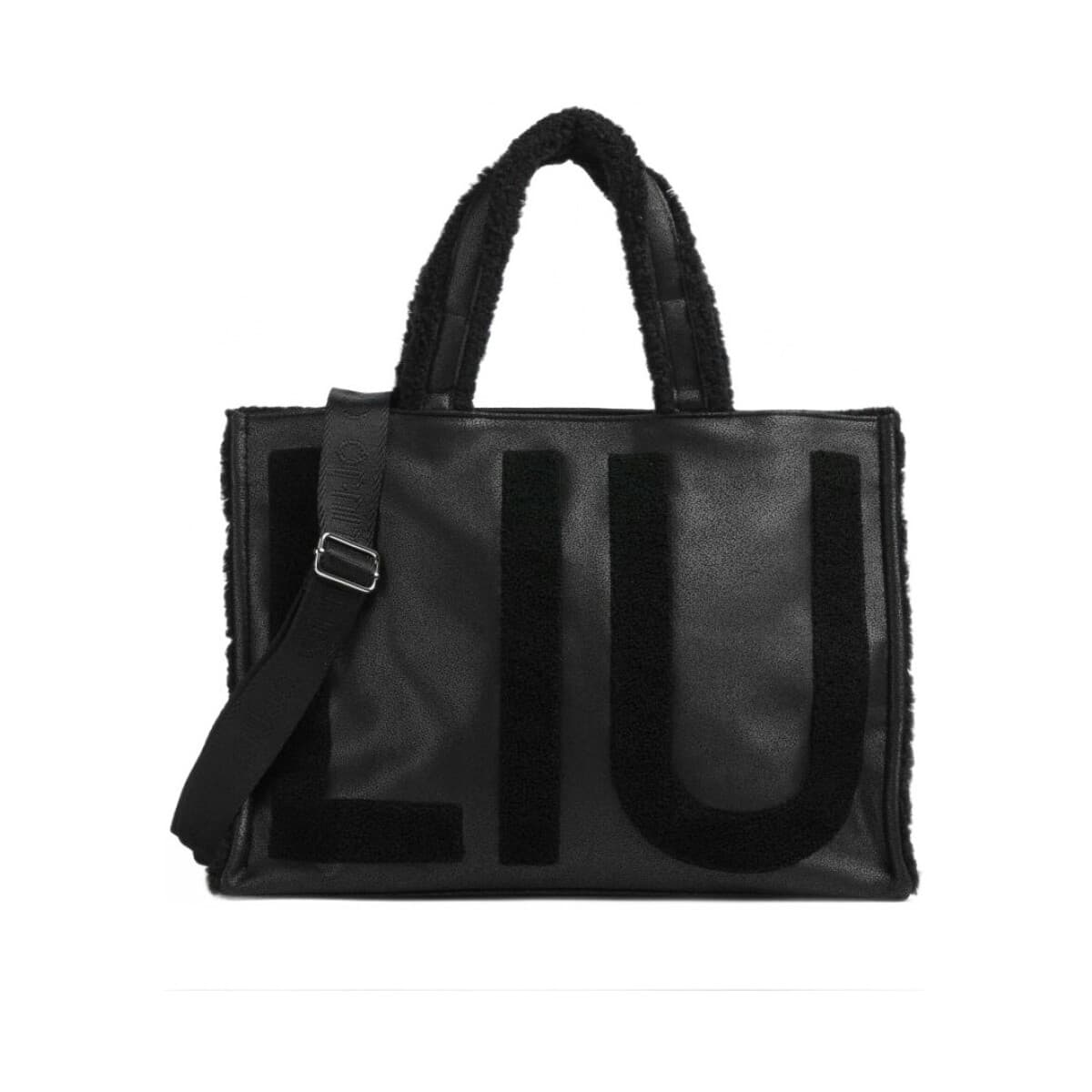 Kabelka Liu Jo 2f6037 E0021 Tote Fake Montone, černá