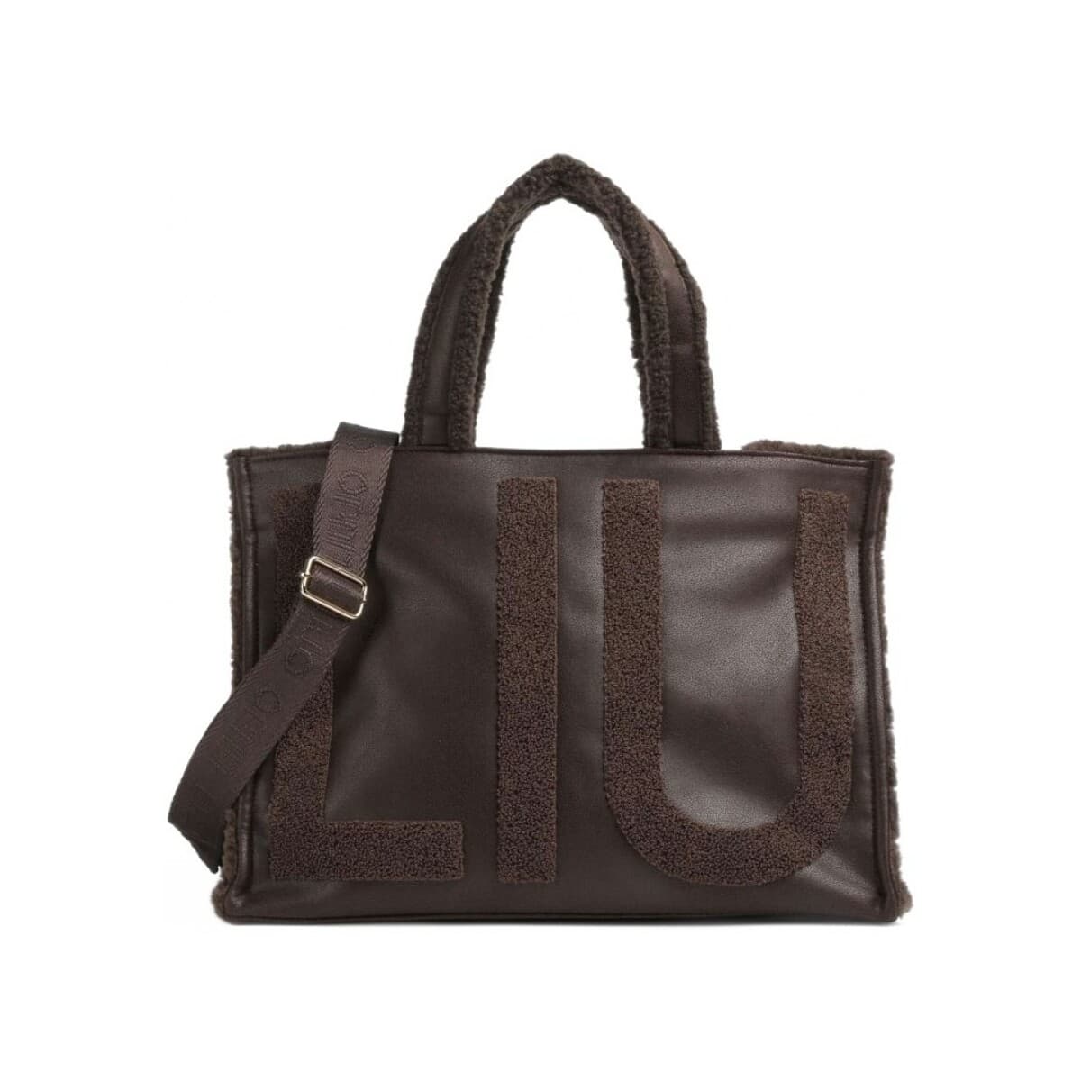 Kabelka Liu Jo 2f6037 E0021 Tote Fake Montone, hnědá