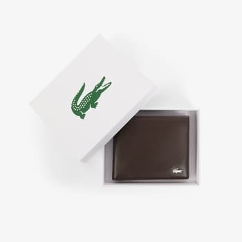 Pánská peněženka Lacoste Billfold Coin Leather Wallet - Coffee Bean 4