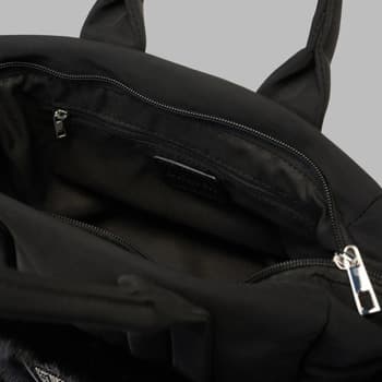 Kabelka Blauer Polyester Nylon Tote Bag Padded, černá 2