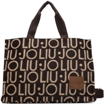 Kabelka Liu Jo 2f6037 T2742 Tote Logo Allover, hnědá 4