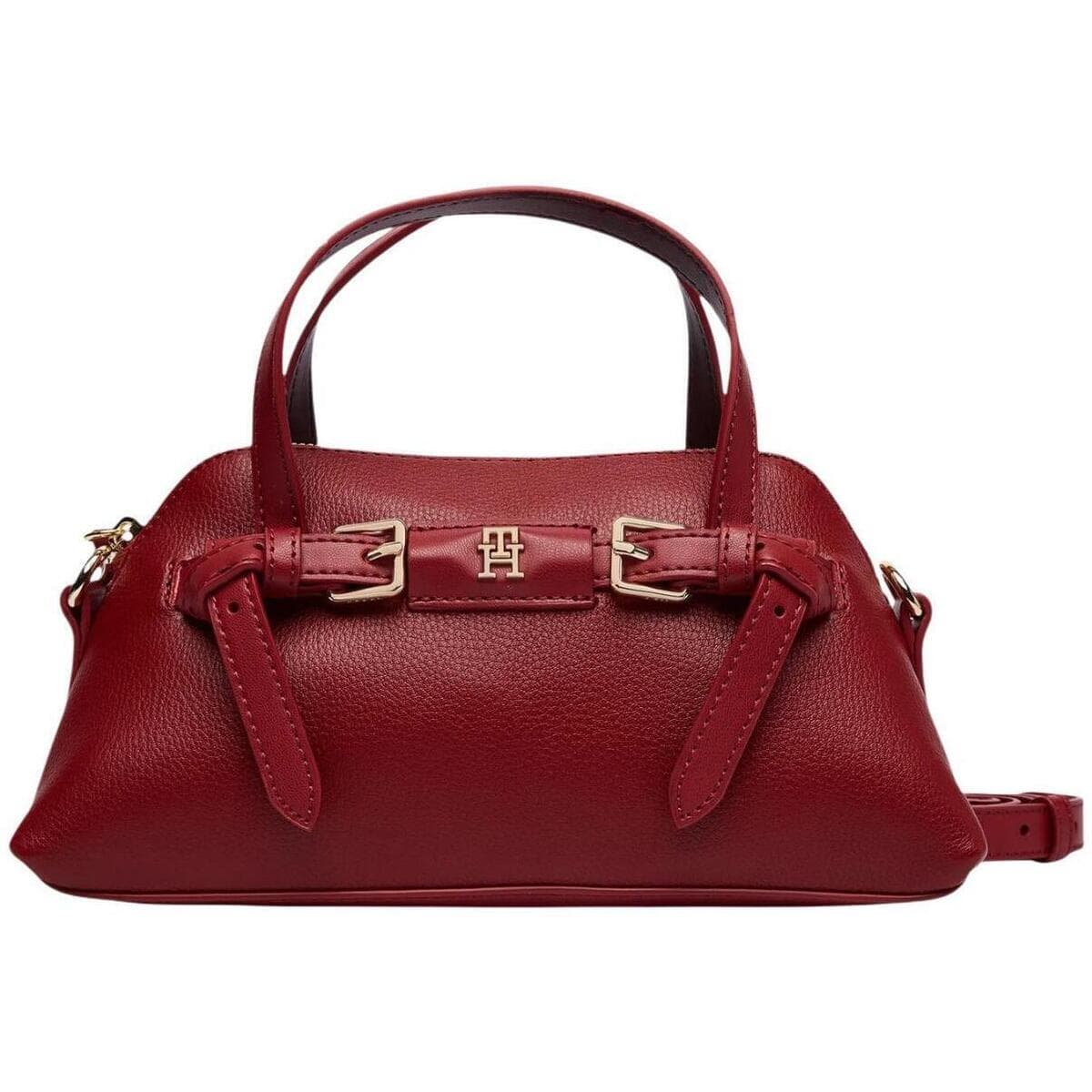 Kabelka Tommy Hilfiger TH Buckle Mini Tote, červená