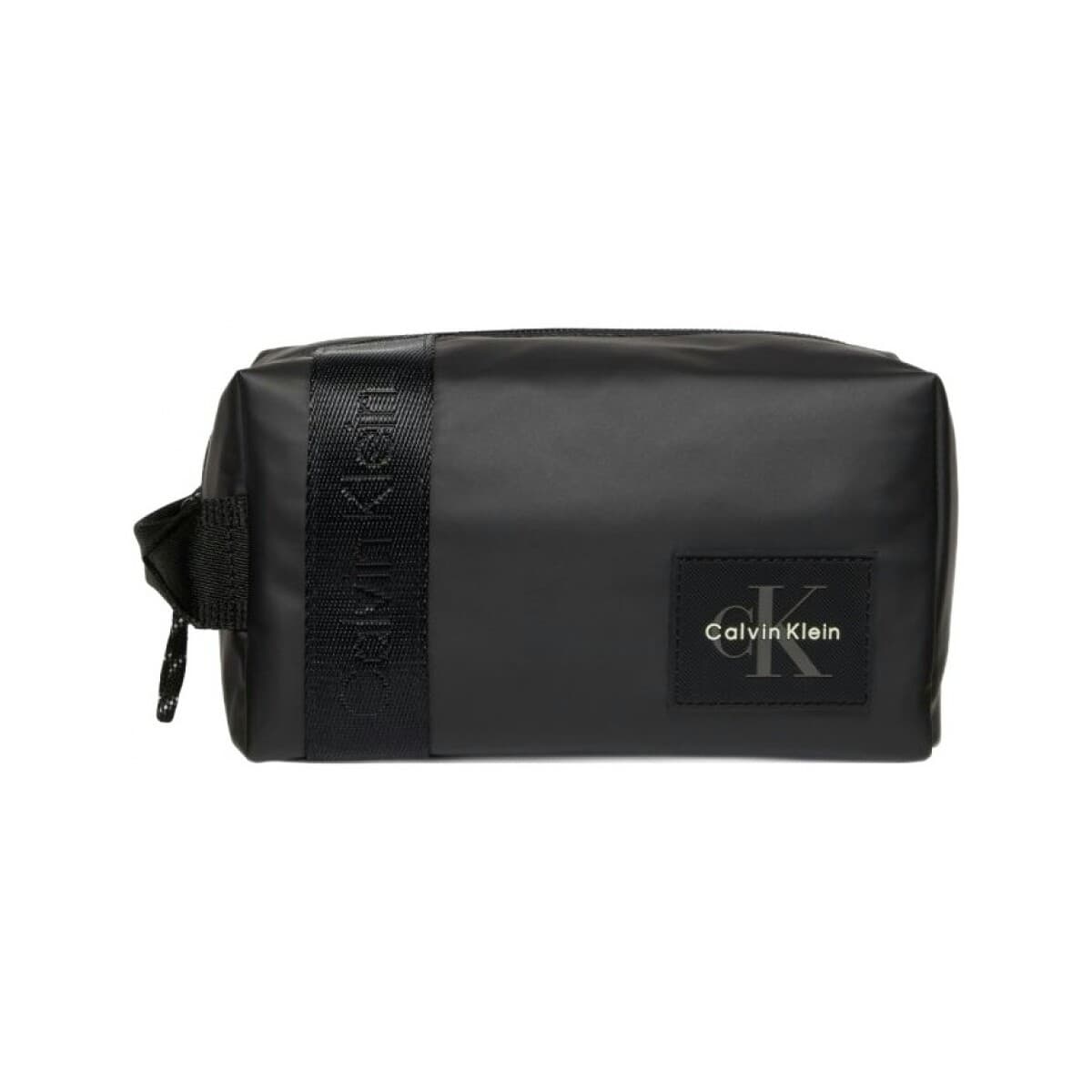 Pánská toaletní taška Calvin Klein Jeans Lv04d1293g Rubberized Dopp Kit, černá
