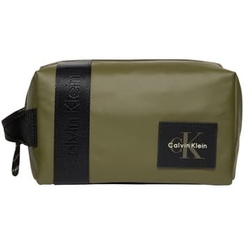 Pánská toaletní taška Calvin Klein Jeans Lv04d1293g Rubberized Dopp Kit, zelená 4