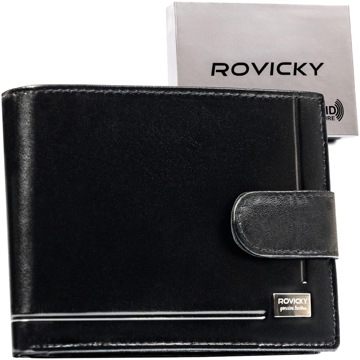 Rovicky Pánská kožená peněženka Microdity černá