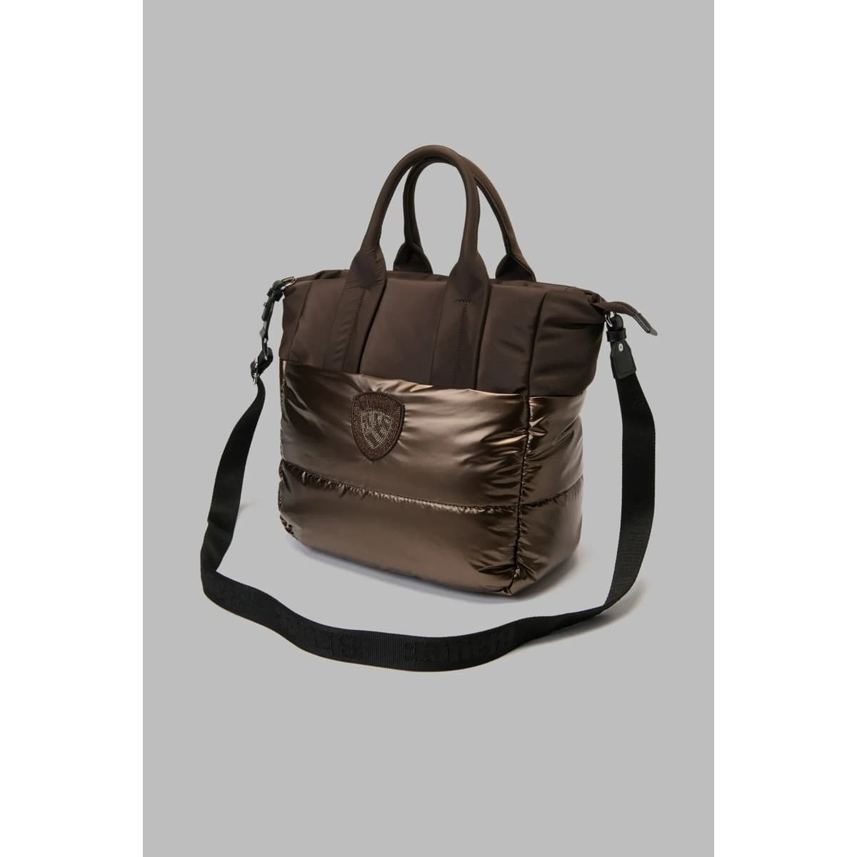 Kabelka Blauer Polyester Nylon Tote Bag Padded