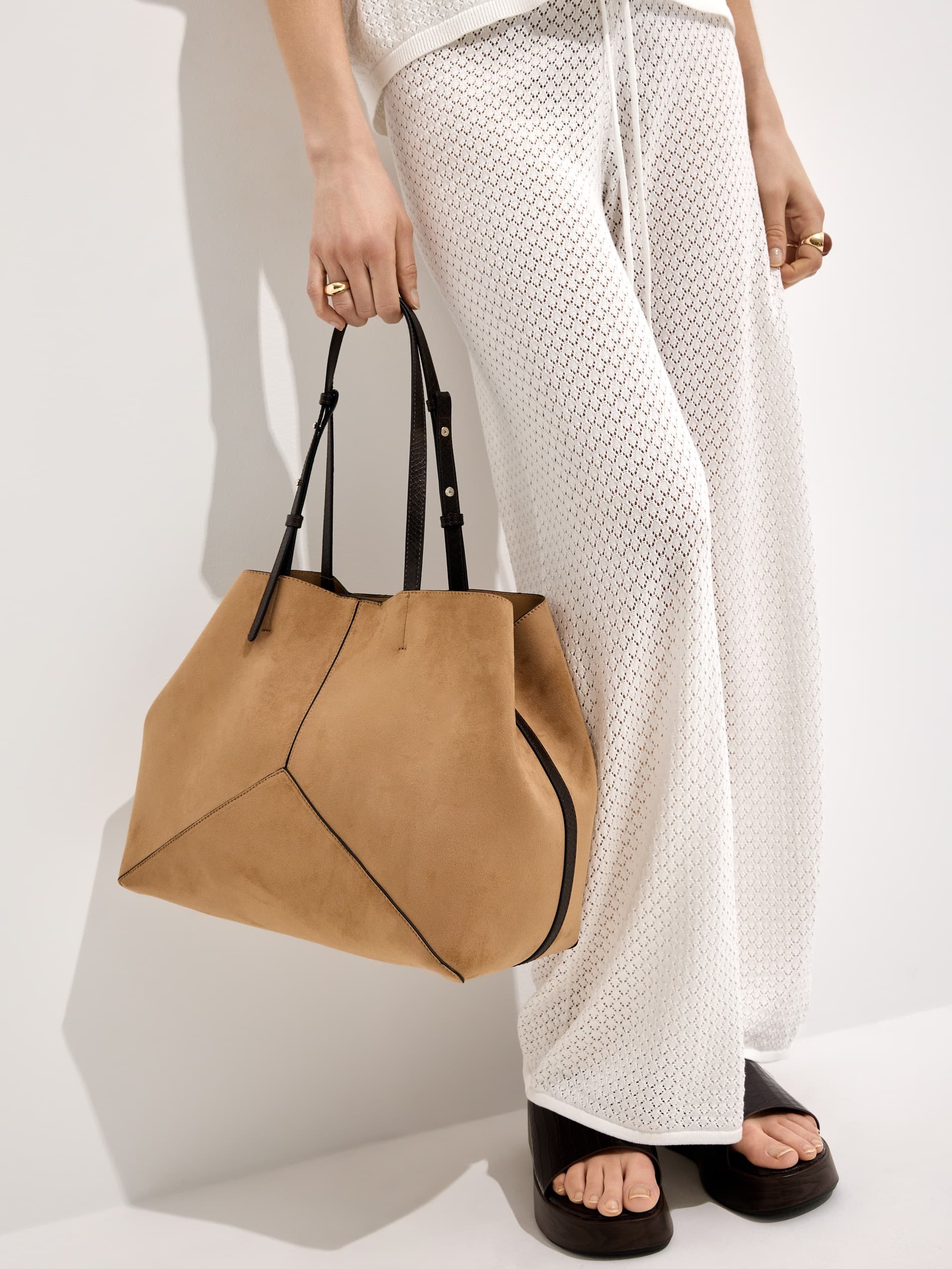 Taška shopper, béžová 2