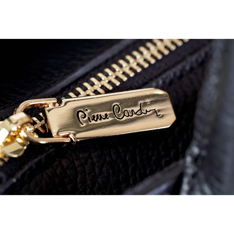 Pierre Cardin Dámská kožená kabelka 1925 DOLLARO Black Černá 1925-BLACK 6