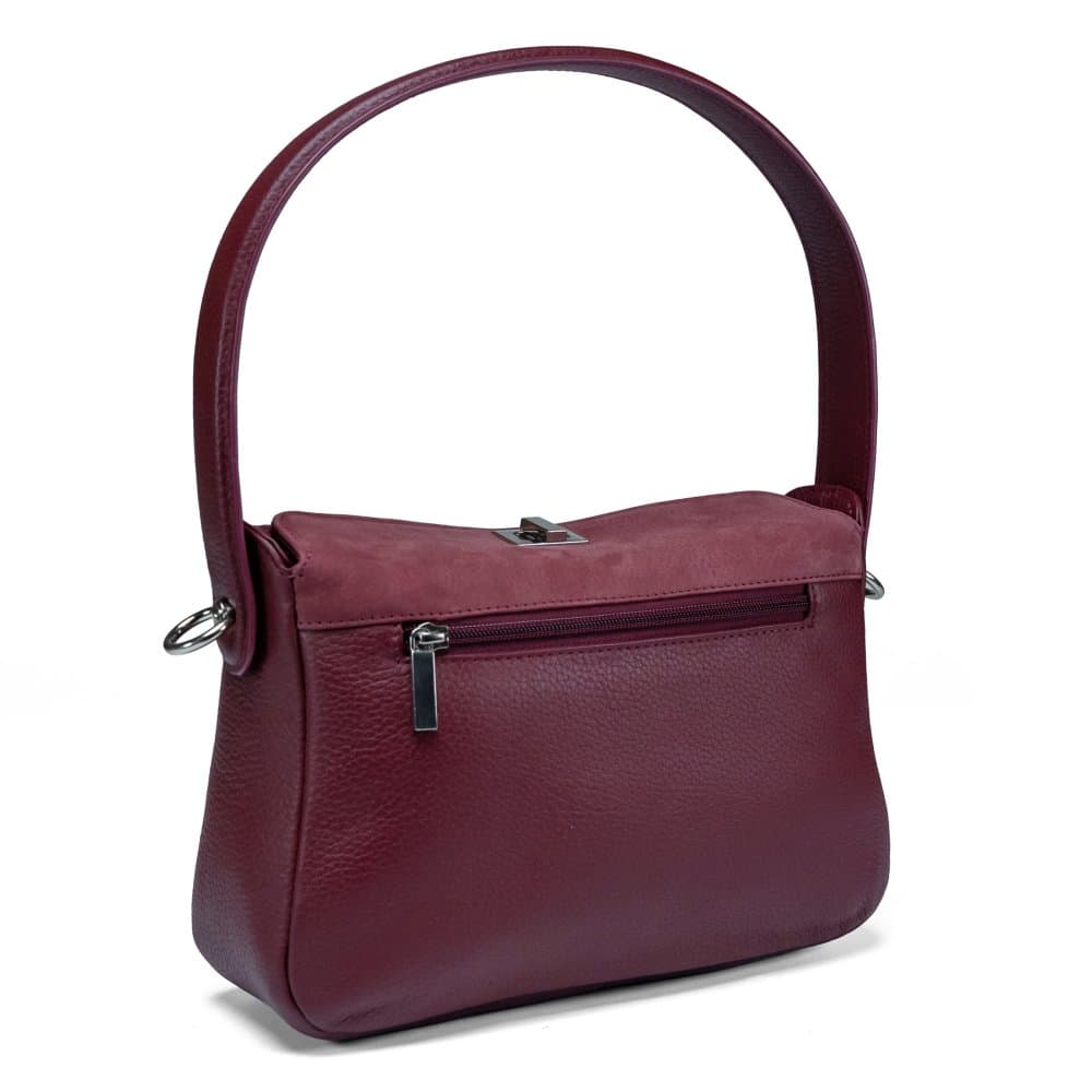 VALMIO Dámská kožená kabelka Cardin - bordo 2