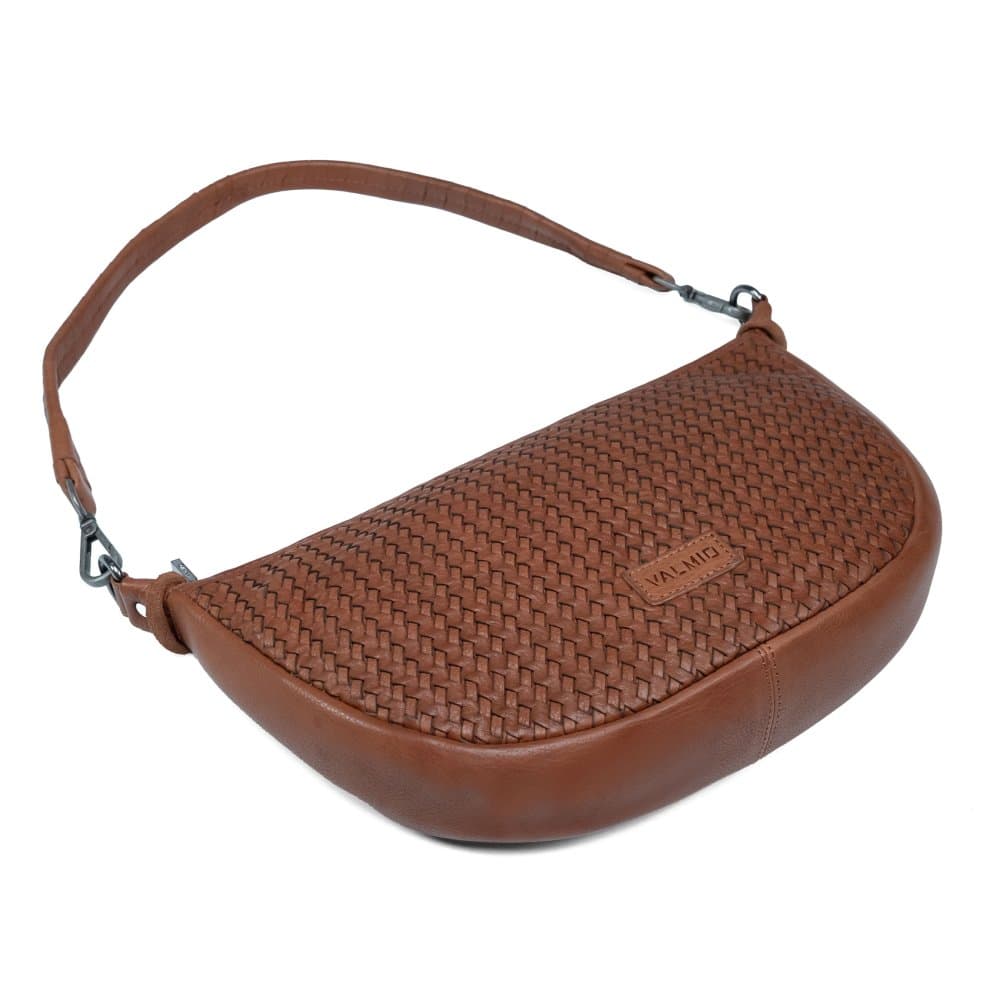 VALMIO Dámská kožená crossbody kabelka Nella - hnědá 4