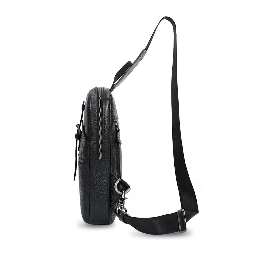VALMIO Černá kožená crossbody taška Varden 4