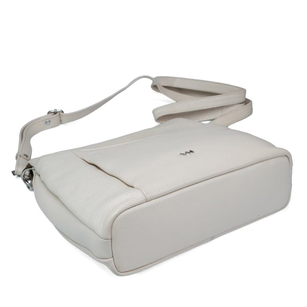VALMIO Dámská kožená crossbody kabelka Livia – béžová 3
