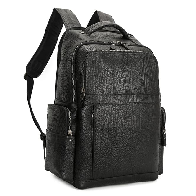VALMIO Kožený batoh PB-88 Černá Objem 26 L
