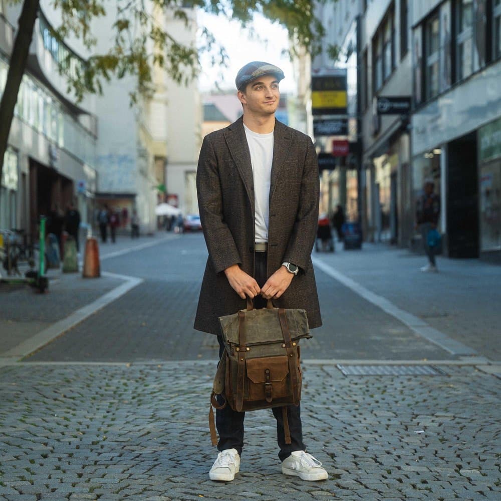 VALMIO Městský batoh Gwood - olivový Zelená Objem 15 L 6