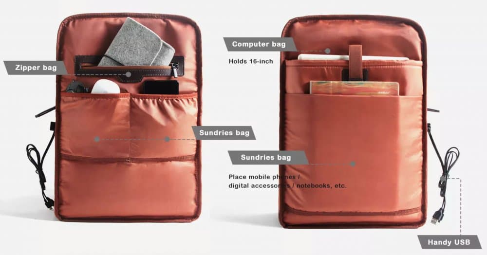 Stylový batoh Outdoor V210G Šedá Objem 15 L 5
