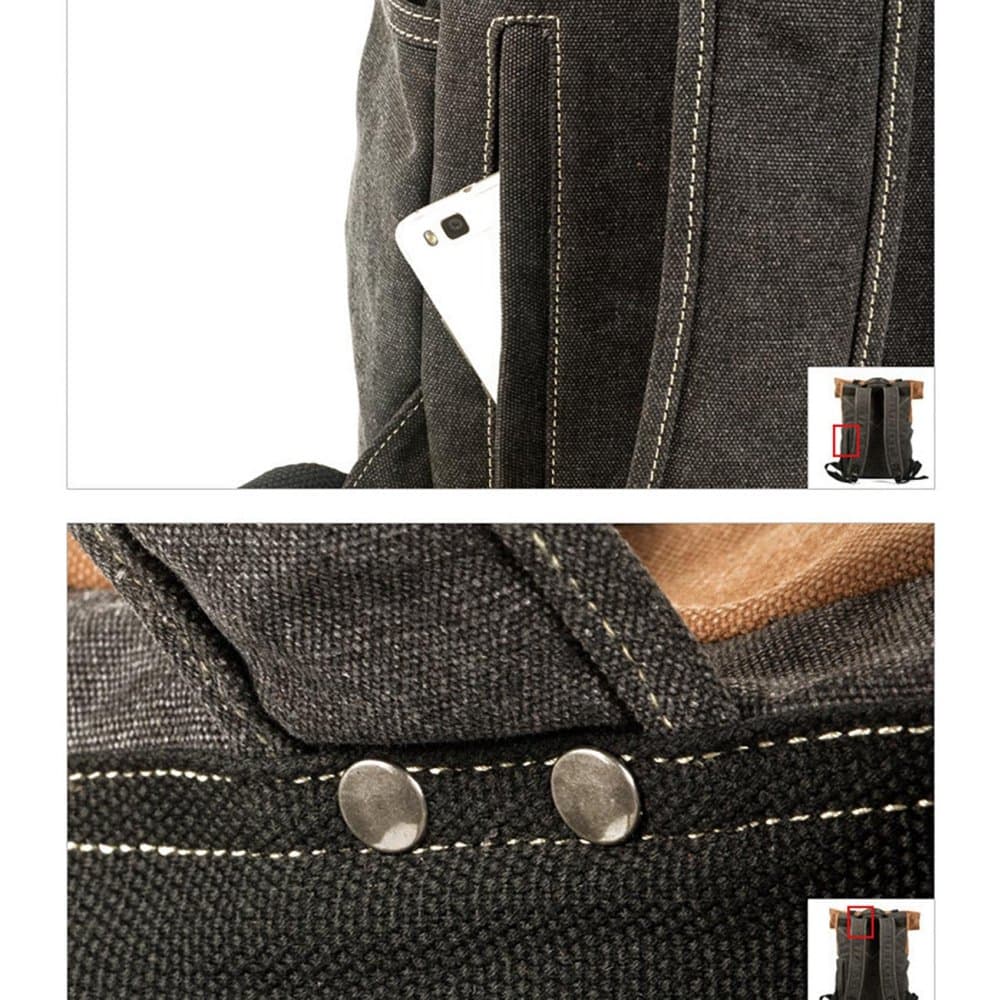 VALMIO Batoh Canvas Zelená Objem 17 L 5