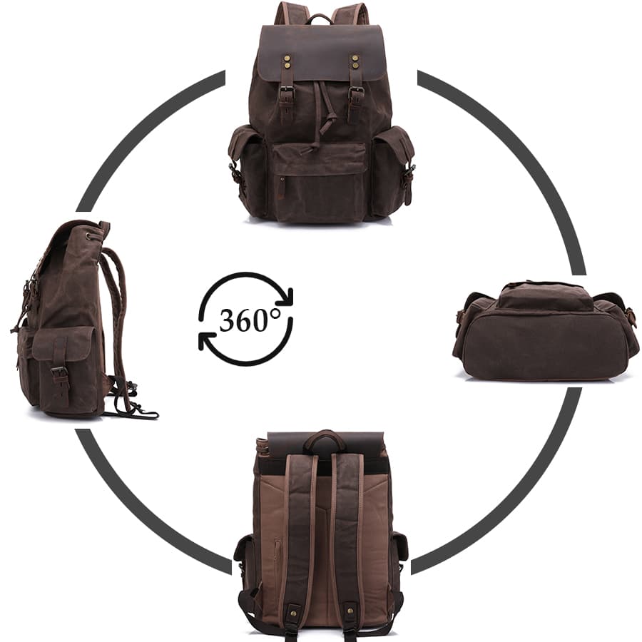 VALMIO Městský batoh Ranger - coffee Hnědá Objem 20 L 5