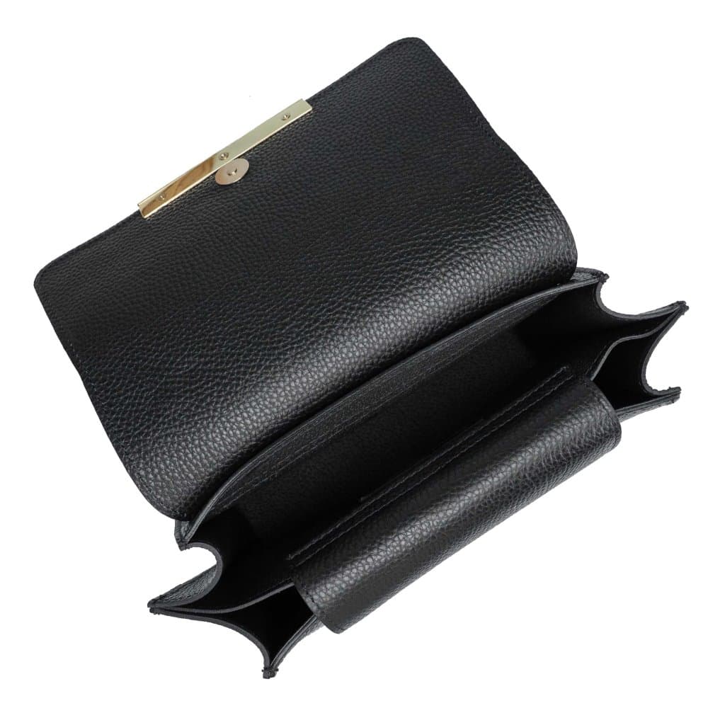 Pierre Cardin Dámská kožená kabelka 13002 černá Černá 13002-BLACK 3