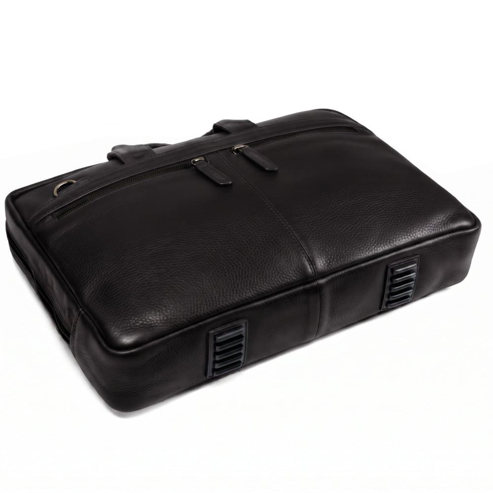 VALMIO Kožená taška na notebook Lids – hnědá/ 6