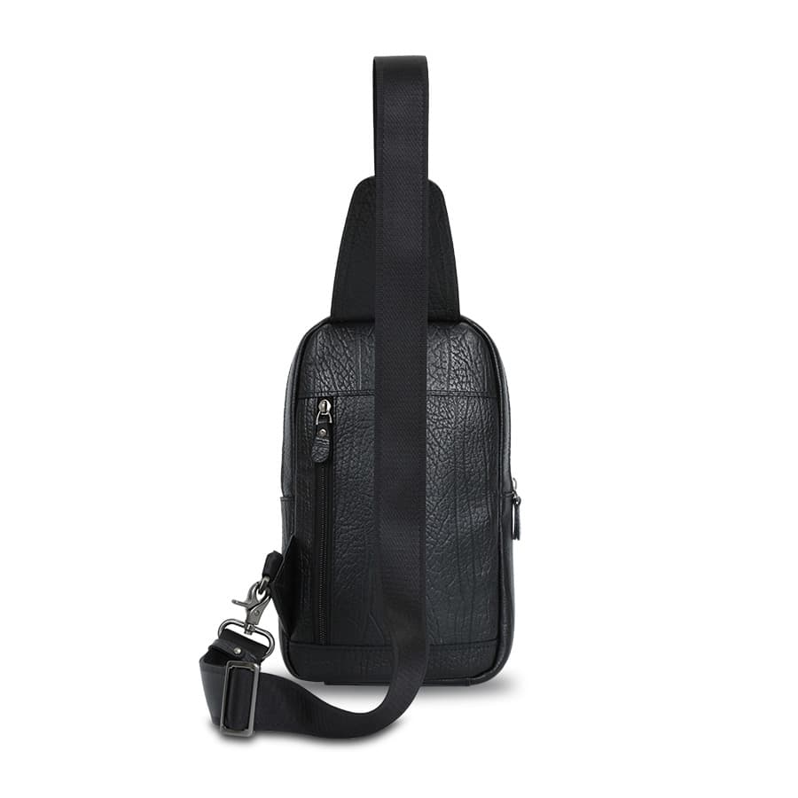 VALMIO Černá kožená crossbody taška Varden 5
