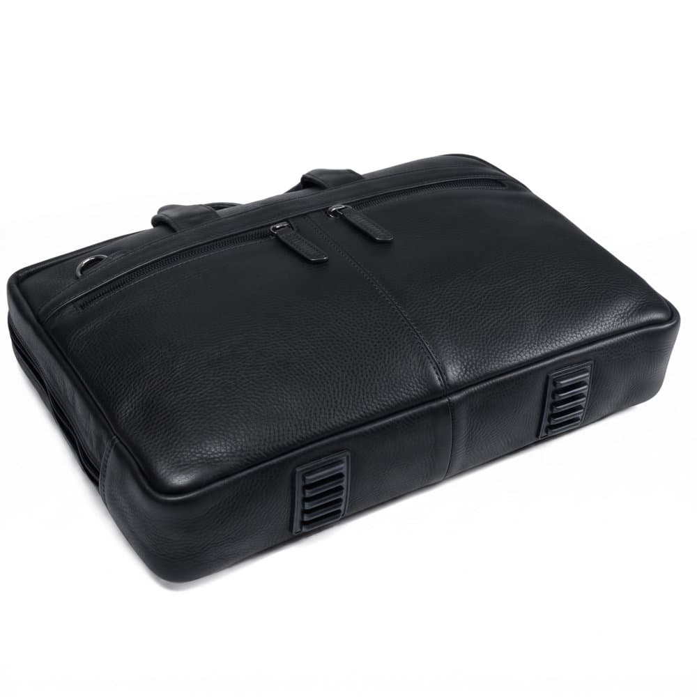 VALMIO Kožená taška na notebook Lids - černá/ 4