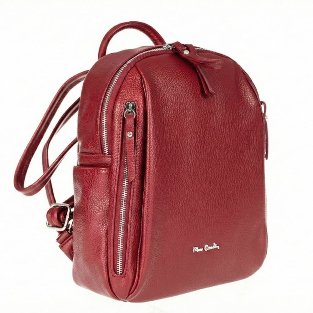 Pierre Cardin Kožený Batoh 1858 RUBINO Objem 8,3 L 2