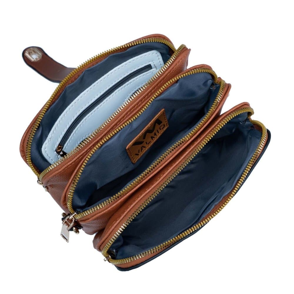 VALMIO Dámská crossbody kabelka Fidela kávová 2